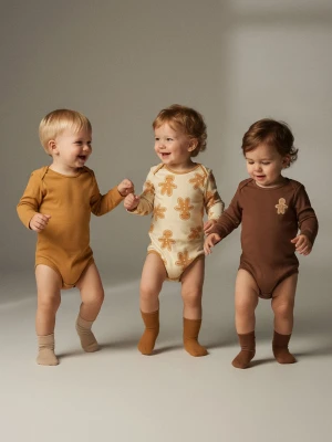 Obrázek produktu Sinsay - Bawełniane body 3 pack - kremowy