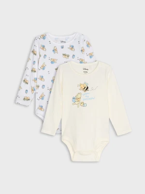 Obrázek produktu Sinsay - Bawełniane body z motywem Winnie the Pooh 2 pack - kremowy