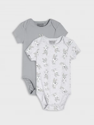 Obrázek produktu Sinsay - Bawełniane body z nadrukiem 2 pack Looney Tunes - szary