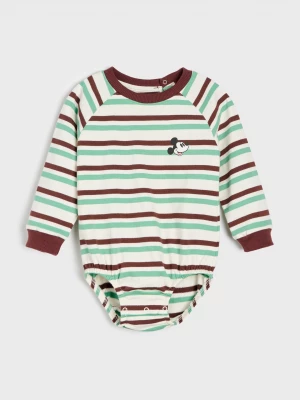 Obrázek produktu Sinsay - Bawełniane body z nadrukiem Mickey Mouse - kremowy
