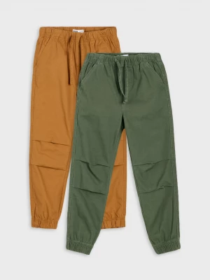 Obrázek produktu Sinsay - Bawełniane jeansy jogger 2 pack - khaki