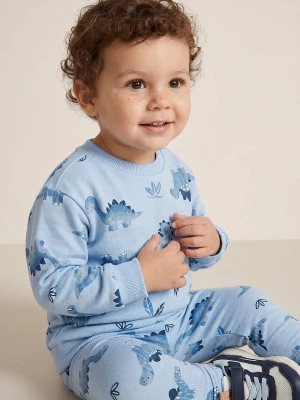 Obrázek produktu Sinsay - Bawełniany komplet: bluza i spodnie z motywem dinozaurów - niebieski