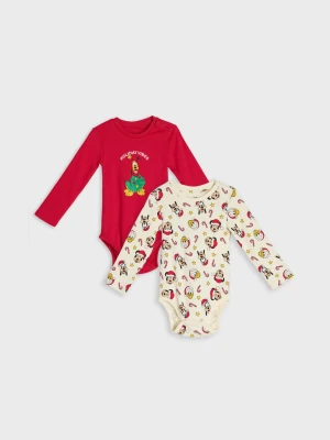 Obrázek produktu Sinsay - Body 2 pack Mickey Mouse - czerwony