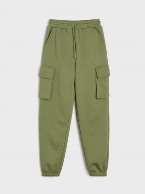 Obrázek produktu Sinsay - Spodnie dresowe cargo jogger - green spruce