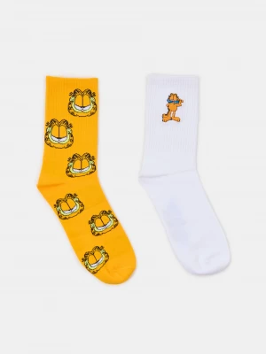 Obrázek produktu Sinsay - Dlouhé Ponožky s Potiskem a Výšivkou Garfield 2 ks - vícebarevná