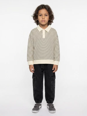 Obrázek produktu Sinsay - Jeansy jogger comfort cargo z efektem sprania - czarny
