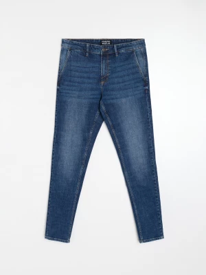 Obrázek produktu Sinsay - Džínové kalhoty chino slim fit - námořnická modrá