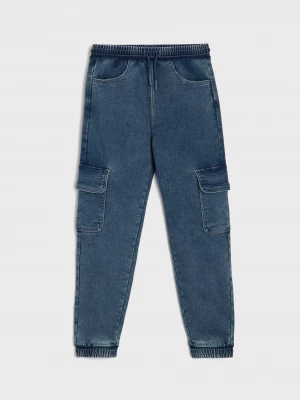 Obrázek produktu Sinsay - Jeansy jogger cargo - niebieski