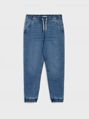 Obrázek produktu Sinsay - Jeansy jogger z efektem sprania - niebieski