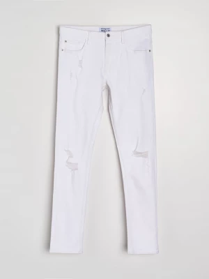 Obrázek produktu Sinsay - Džíny slim fit s oděrkami - bílá