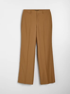 Obrázek produktu Sinsay - Elegantní kalhoty straight leg se směsí viskózy - jantarová