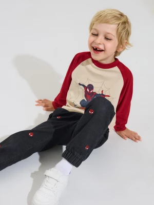 Obrázek produktu Sinsay - Jeansy jogger z haftem Spider-Man - czarny