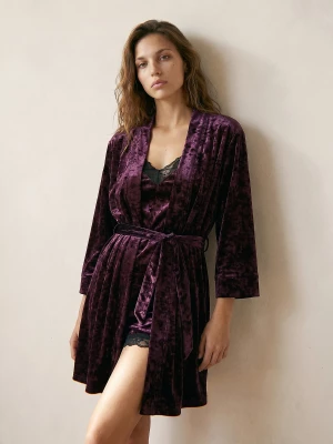 Obrázek produktu Sinsay - Jednobarevný kimono župan - burgundy