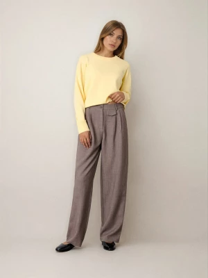 Obrázek produktu Sinsay - Kalhoty wide leg - béžová