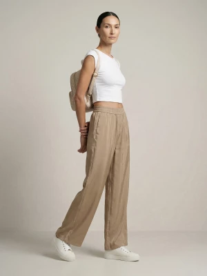 Obrázek produktu Sinsay - Kalhoty wide leg s modalem - béžová