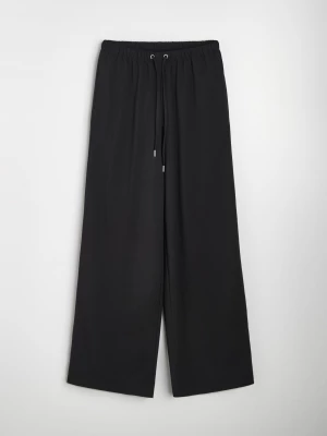 Obrázek produktu Sinsay - Kalhoty wide leg s příměsí viskózy - černá