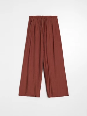 Obrázek produktu Sinsay - Kalhoty wide leg s viskózou - hnědá