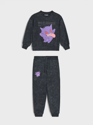 Obrázek produktu Sinsay - Komplet: bluza i spodnie z efektem stone wash Pokémon - czarny