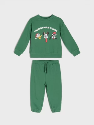 Obrázek produktu Sinsay - Komplet: bluza i spodnie z motywem świątecznym Mickey Mouse - zielony