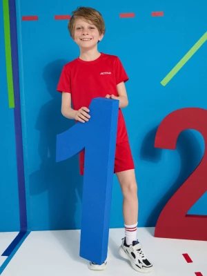 Obrázek produktu Sinsay - Komplet sportowy z odblaskowym nadrukiem Active - czerwony