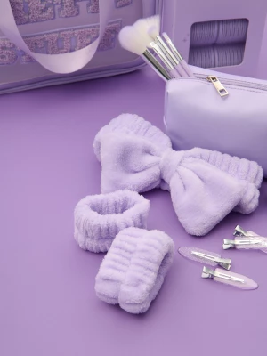 Obrázek produktu Sinsay - Kosmetická čelenka a pásky na zápěstí - levandulová