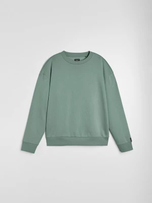 Obrázek produktu Sinsay - Mikina crewneck comfort fit s příměsí bavlny - zelená