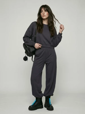 Obrázek produktu Sinsay - Mikina crewneck soft touch s příměsí viskózy - námořnická modrá