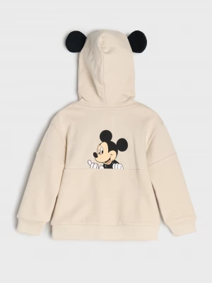 Obrázek produktu Sinsay - Rozpinana bluza z kapturem z elementami 3D Mickey Mouse - beżowy