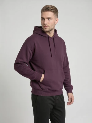 Obrázek produktu Sinsay - Mikina s kapucí comfort fit s příměsí bavlny - fialová