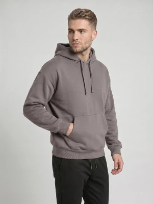 Obrázek produktu Sinsay - Mikina s kapucí comfort fit s příměsí bavlny - šedá