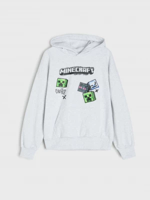 Obrázek produktu Sinsay - Bluza hoodie z nadrukiem Minecraft - szary