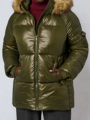 Obrázek produktu Sinsay - Prošívaná puffer bunda - tmavě zelená