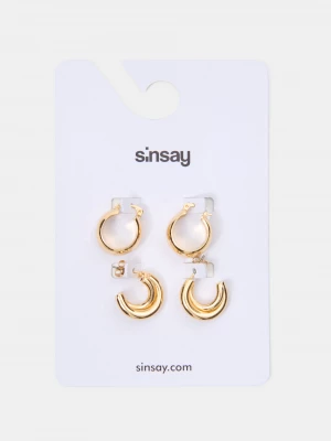 Obrázek produktu Sinsay - Sada kruhových náušnic 2 pack - zlatá