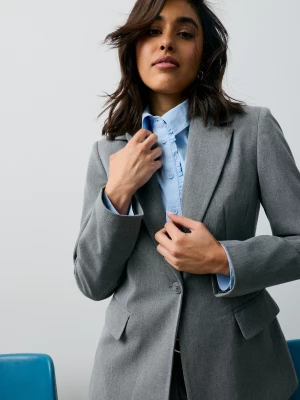 Obrázek produktu Sinsay - Slim fit sako s viskózou - šedá