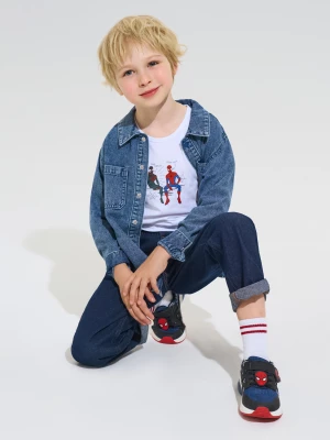 Obrázek produktu Sinsay - Sneakersy ze świecącą podeszwą LED i aplikacją 3D Spider-Man - granatowy