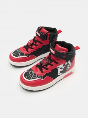 Obrázek produktu Sinsay - Wysokie sneakersy Spider-Man z lampką LED i motywem sieci - wielobarwny