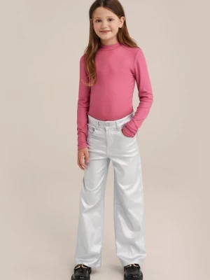 Obrázek produktu Široké džíny WE Fashion stříbrná barva