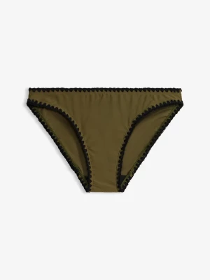 Obrázek produktu Skąpe figi bikini z haftem BonPrix zielony
