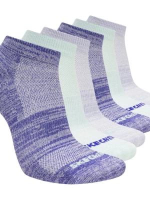 Obrázek produktu Skechers Dívky 6 Pack Girls' Low Cut Color Stripe ponožky v Fialový, Velikost Malý