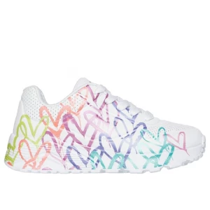 Obrázek produktu Skechers Dívky JGoldcrown: UNO Lite - Metallic Joy Shoes v Bílá, Pratelné v pračce