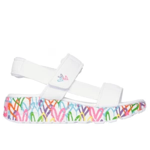 Obrázek produktu Skechers Dívky JGoldcrown: UNO Lite sandály - Sunny Love v Bílá, Pratelné v pračce