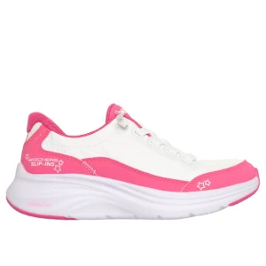 Obrázek produktu Skechers Dívky Slip-ins: Contour Foam - Cozy Fit Shoes v Bílý / Sytě Růžová, Pratelné v pračce