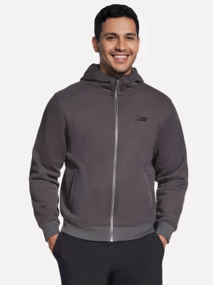 Obrázek produktu Skechers Muži Max Soft Hooded bunda v Cerná / Sedá Uhlíková, Velikost Poloviční