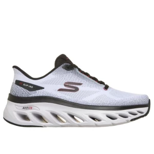 Obrázek produktu Skechers Muži Slip-ins: Arch Fit Glide-Step - Hirusher Shoes v Bílá / Cerná / Cervená, Vegan, Pratelné v pračce