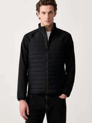 Obrázek produktu Skechers přechodová bunda pánská HOODLESS HOODIE HYBRID JACKET černá