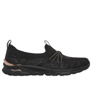 Obrázek produktu Skechers Ženy Arch Fit Sunny - Flutter Step Shoes v Černá / Růžové Zlato, Vegan, Pratelné v pračce