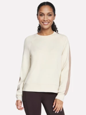 Obrázek produktu Skechers Ženy Skechluxe Elevate Blocked Crewneck Top v Off White / Mauve, Velikost Malý