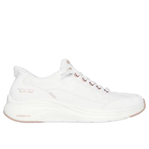 Obrázek produktu Skechers Ženy Slip-ins: Contour Foam - Cozy Fit Golden Hour Shoes v Bílý / Růžové Zlato, Velikost Wide, Pratelné v pračce