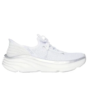 Obrázek produktu Skechers Ženy Slip-ins Relaxed Fit: D'Lux Vapor - Evening Glowing Shoes v Bílý / Stříbrná, Vegan, Pratelné v pračce