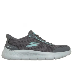 Obrázek produktu Skechers Ženy Slip-ins Waterproof: GO WALK Flex - Mabel Teniska v Sedá Uhlíková / Tyrkysová, Vegan